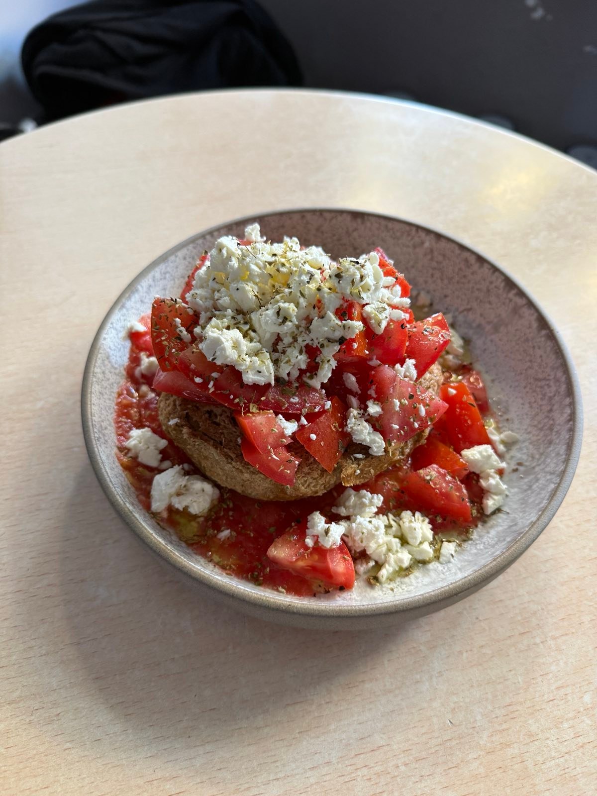 Greek lunch dish served at Sintrivani restaurant in Kos Town